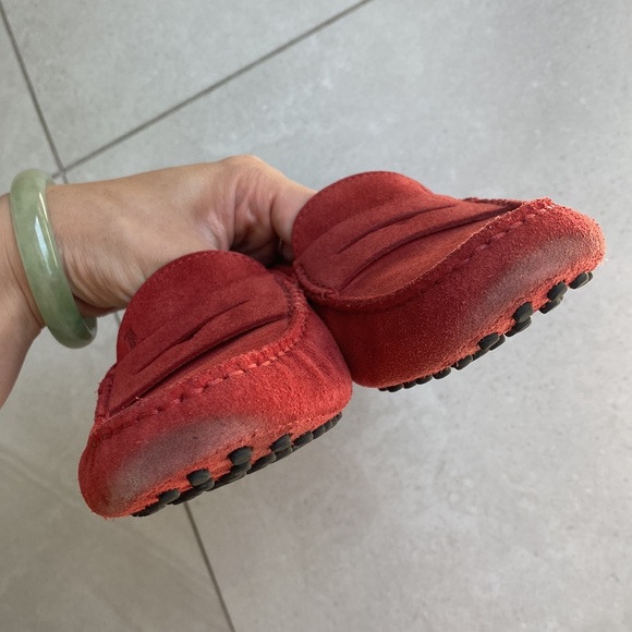 Tod's Red Gommino suede loafers size 37 - Picture 6 of 6